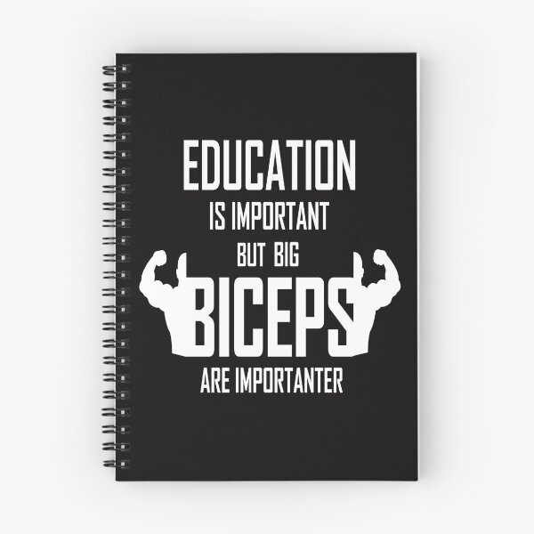 Aperçu de l'œuvre L'éducation est importante mais les gros biceps sont importants créée et vendue par aeedesign.