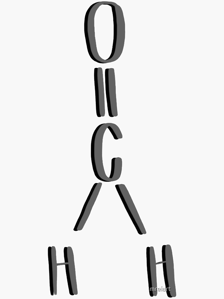 "Formaldehyde structure" Sticker for Sale by mreiart Redbubble