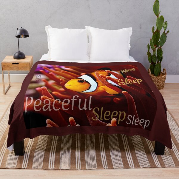 Item preview, Ocean Sea Life - sleeping resting clown fish animal print  designed and sold by NoGrayDays1.