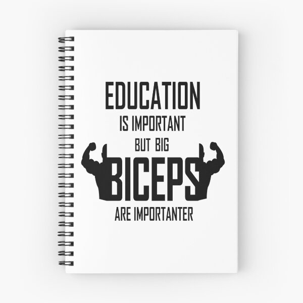 Aperçu de l'œuvre L'éducation est importante mais les gros biceps sont importants créée et vendue par aeedesign.