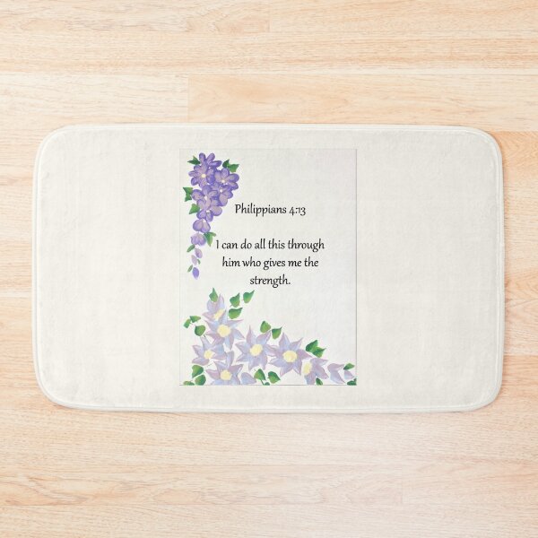 Item preview, Philippians 4 13 on Lilac Flowers designed and sold by Vallee Rose.