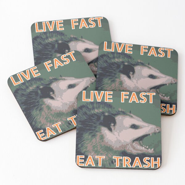 Item preview, Live Fast, Eat Trash designed and sold by Bug & Brush.