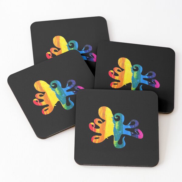 Item preview, Rainbow Paint Octopus designed and sold by blue-jay-art.