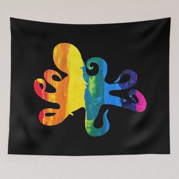 Item preview, Rainbow Paint Octopus designed and sold by blue-jay-art.