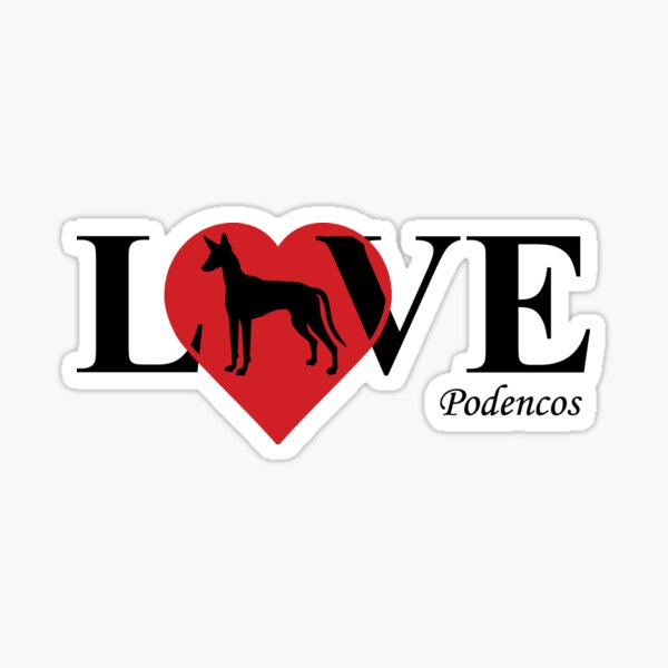 Podenco LOVE Pegatina