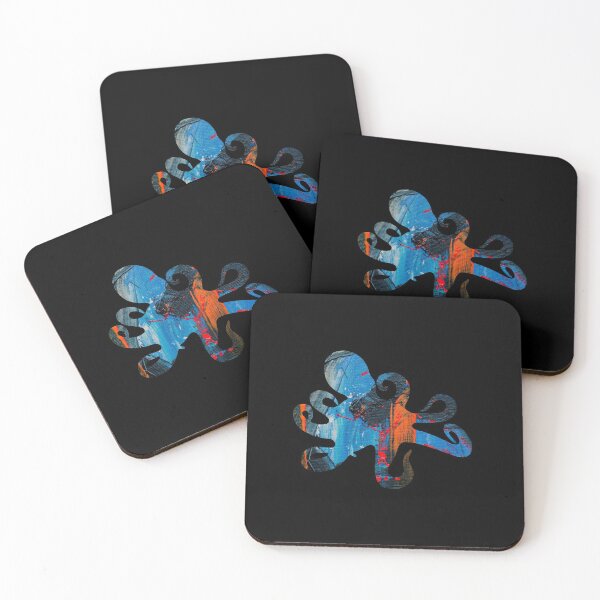 Item preview, Blue and Orange Octopus designed and sold by blue-jay-art.