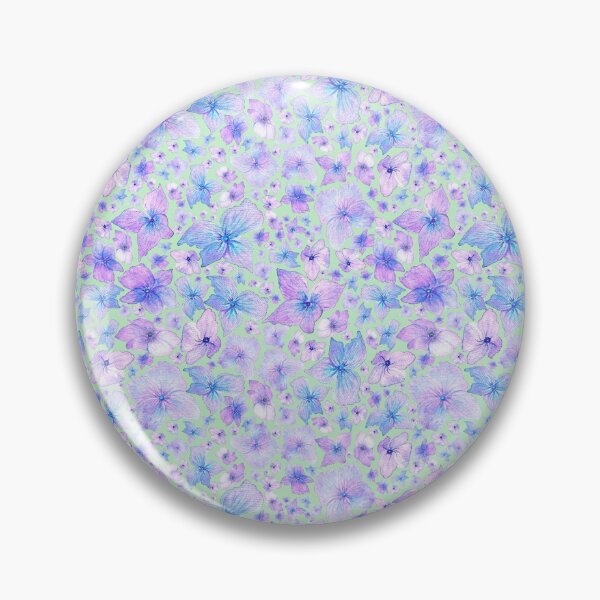 Item preview, Hydrangea Flowers Watercolor Pattern on Neo Mint designed and sold by Negin Mf Designs.