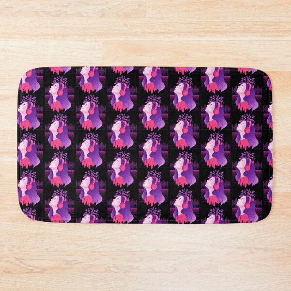 Item preview, Vaporwave Girl EDM & Trance Dance Music Headphones Tile Pattern designed and sold by perfectpresents.