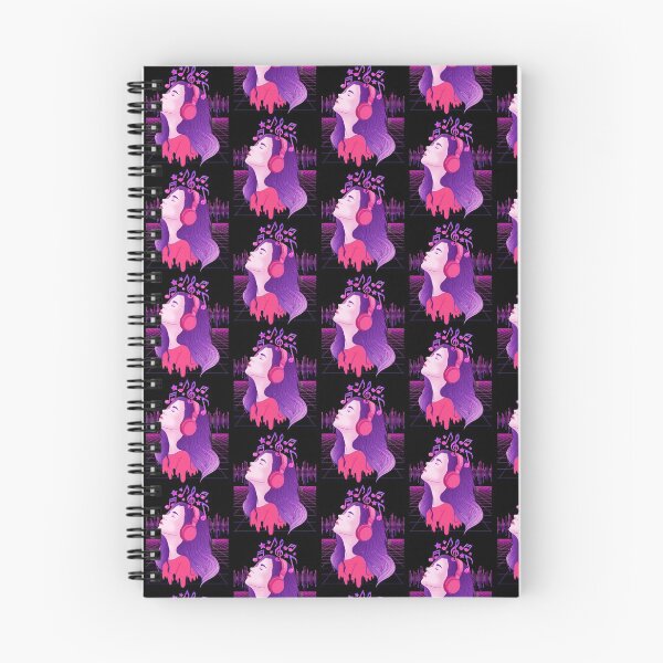 Item preview, Vaporwave Girl EDM & Trance Dance Music Headphones Tile Pattern designed and sold by perfectpresents.