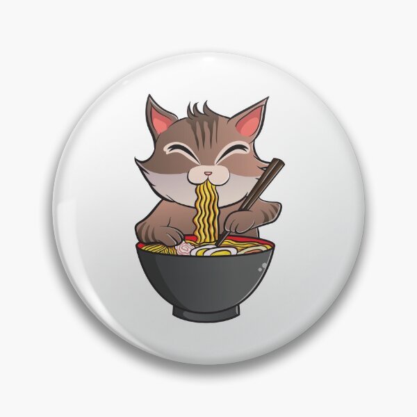Item preview, Cute & Funny Anime Kitty Ramen Kawaii Cat designed and sold by perfectpresents.