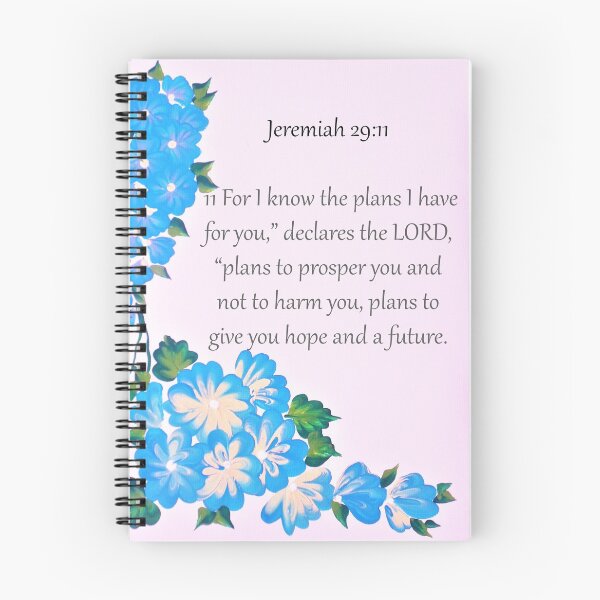 Item preview, Jeremiah 29 11 Blue Flowers designed and sold by Vallee Rose.