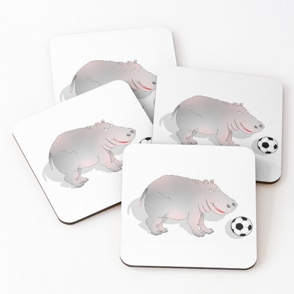 Item preview, Hippo with Football designed and sold by piedaydesigns.