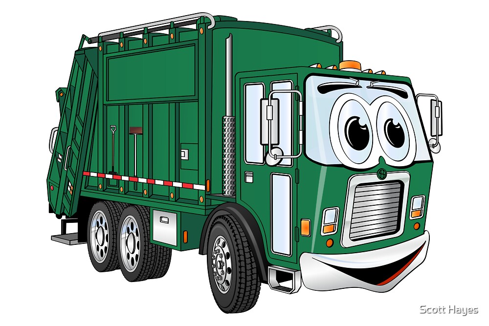 garbage truck cartoon