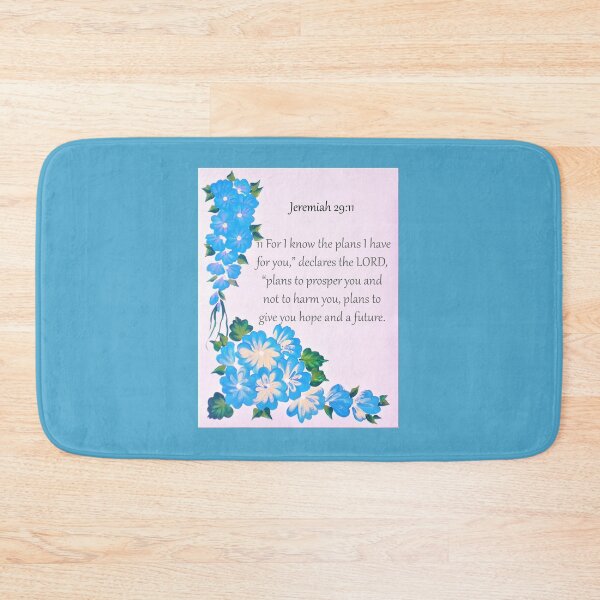 Item preview, Jeremiah 29 11 Blue Flowers designed and sold by Vallee Rose.