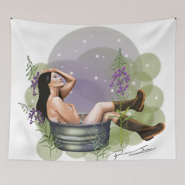 Item preview, Fireweed Bathtub designed and sold by artsyrere.