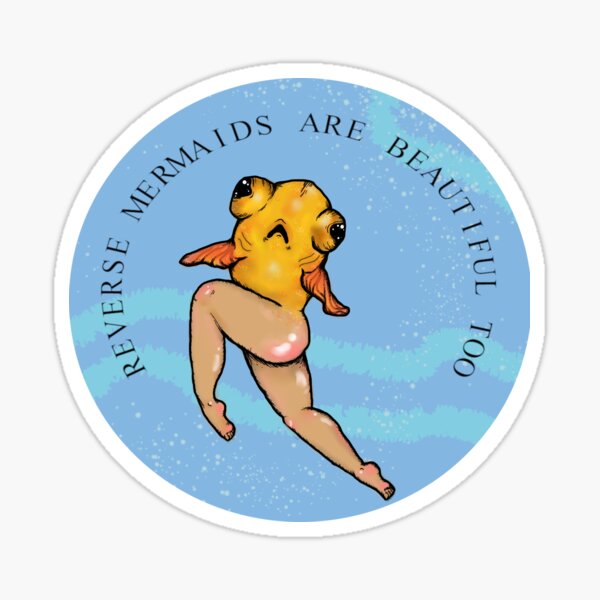 Fish-Nets (Reverse Mermaid) Pink Version Sticker for Sale by  VaguelyOriginal