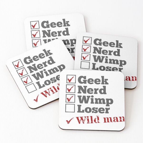 Item preview, Geek Nerd Wimp Wild Man designed and sold by piedaydesigns.