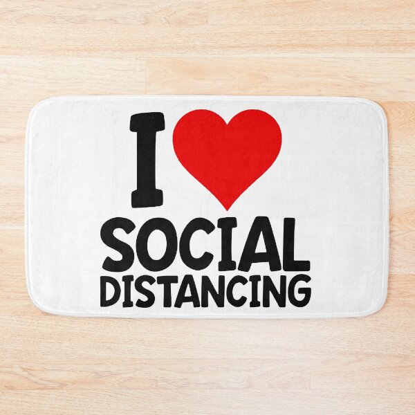 Item preview,  i love social distancing love home quarantine Face Mask designed and sold by Funny Tee.