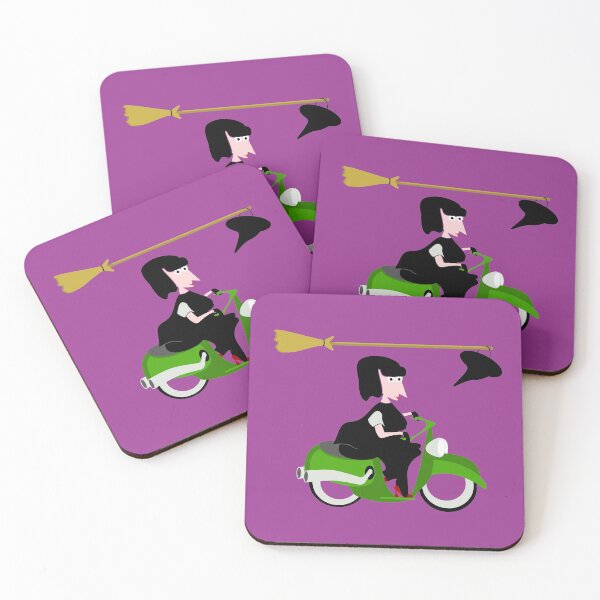 Item preview, Witch Riding a Green Motor Scooter designed and sold by piedaydesigns.