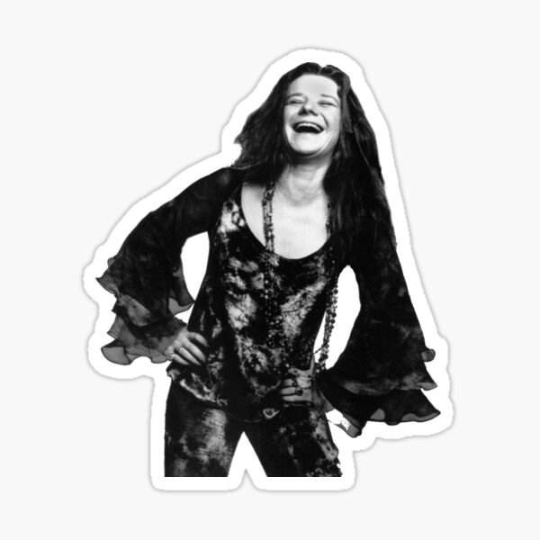 Janis Joplin Riendo Pegatina
