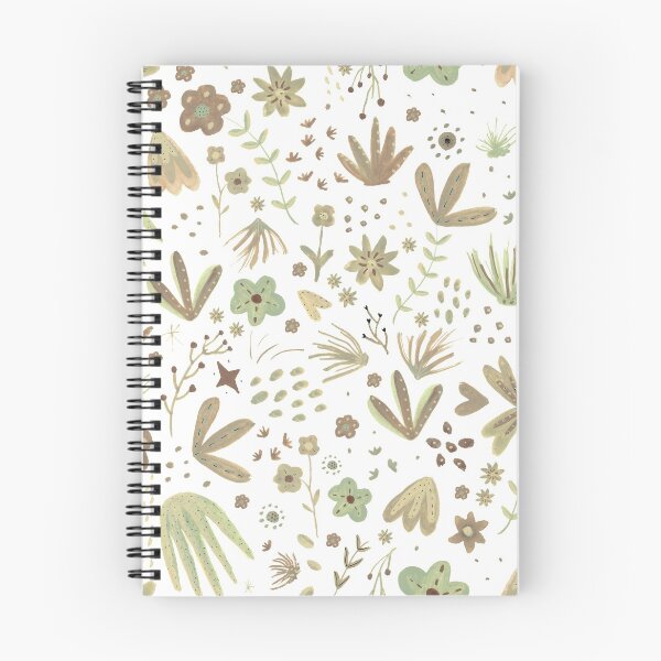 Item preview, Gouache spring doodle plants botanical pattern matte designed and sold by CrisBanana.