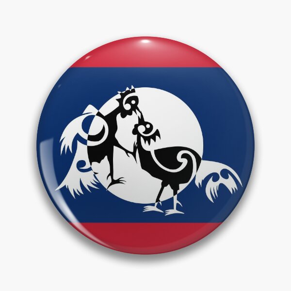 Item preview, Laos, Roosters sparring  designed and sold by piedaydesigns.