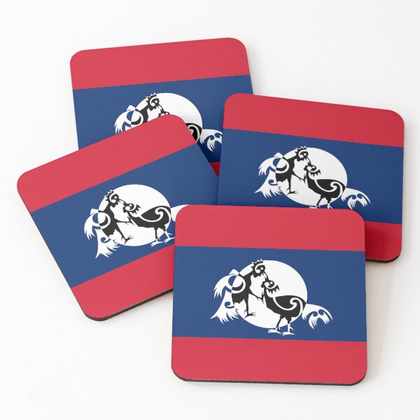 Item preview, Laos, Roosters sparring  designed and sold by piedaydesigns.