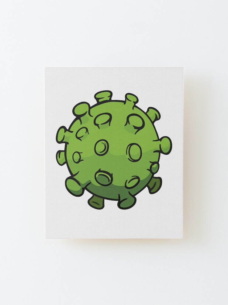 Lámina montada «Ilustración de dibujos animados corona virus un  microorganismo, sars, covid 19» de LucianoCosmo | Redbubble