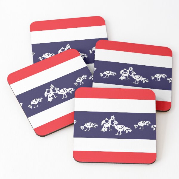 Item preview, Thailand, Roosters sparring  designed and sold by piedaydesigns.