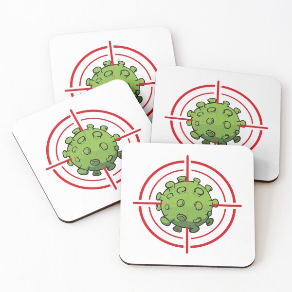 Artikelvorschau, Illustrationskarikatur mit Fadenkreuz über Koronavirus ein Mikroorganismus entworfen und verkauft von LucianoCosmo.
