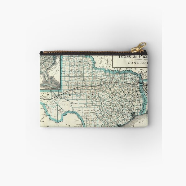 Item preview, Vintage Texas and Louisiana Railroad Map (1903) designed and sold by BravuraMedia.