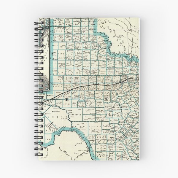 Item preview, Vintage Texas and Louisiana Railroad Map (1903) designed and sold by BravuraMedia.