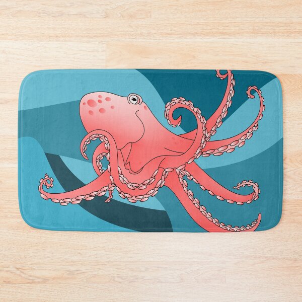 Item preview, Smiling Octopus in the Blue Ocean designed and sold by piedaydesigns.