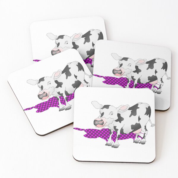 Item preview, Cow Casting a Pink Shadow designed and sold by piedaydesigns.