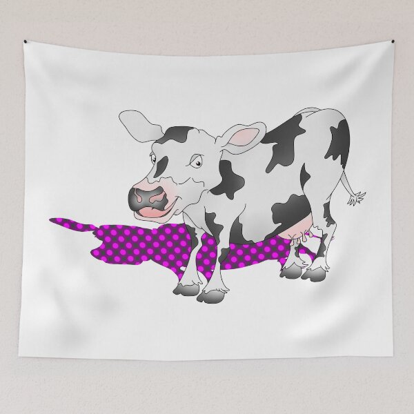 Item preview, Cow Casting a Pink Shadow designed and sold by piedaydesigns.