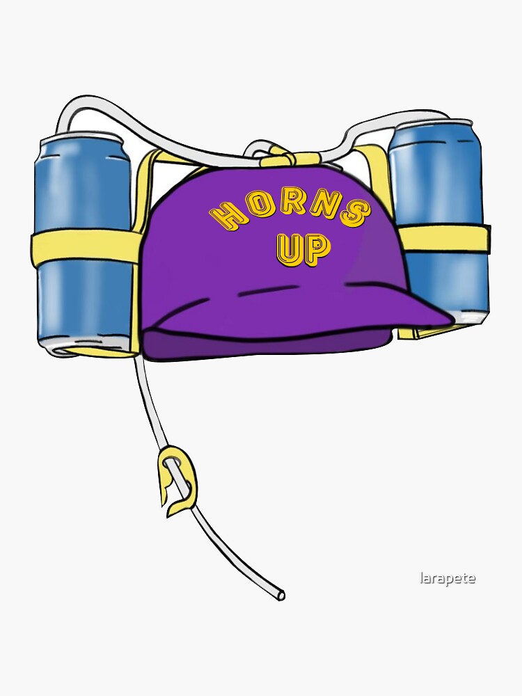 "Horns Up!" Sticker for Sale by larapete Redbubble