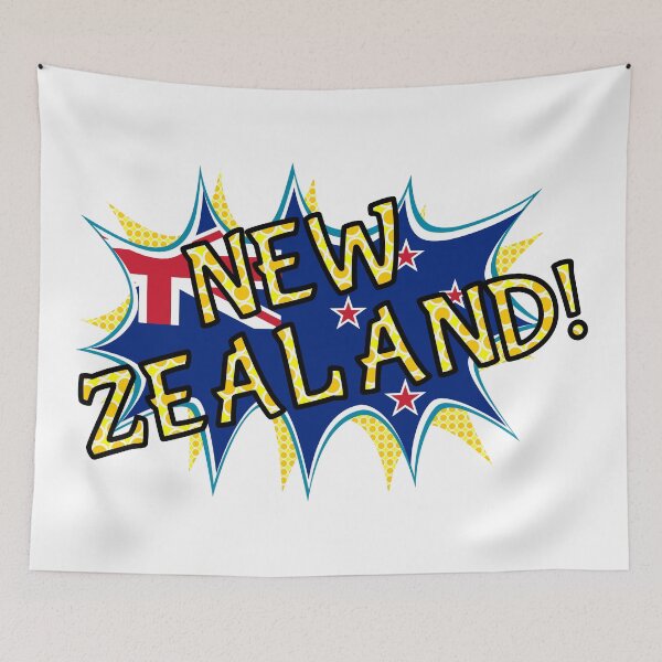 Item preview,  New Zealand flag comic style star  designed and sold by piedaydesigns.