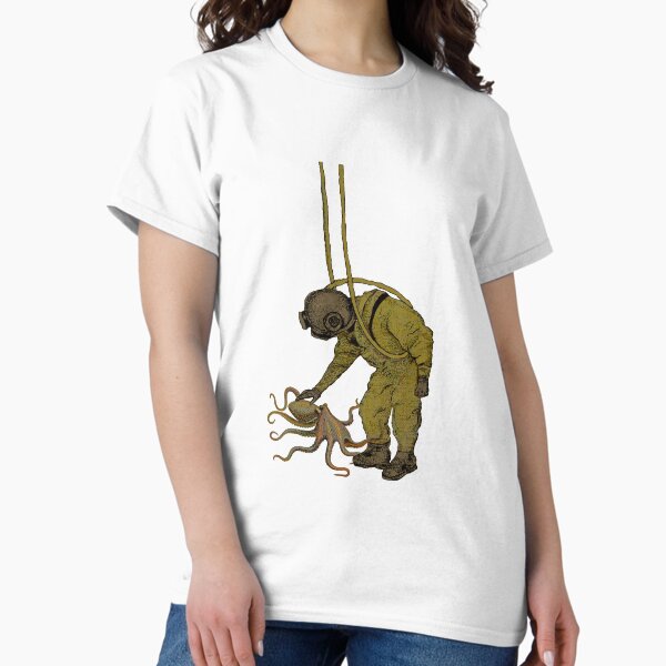 Item preview, Vintage Diver with a Diving Helmet and an Octopus URM designed and sold by urmaddad.