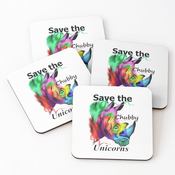 Item preview, Save the chubby unicorns Funny Rhino Environment animal vegan rights peta designed and sold by Stephani Analah.