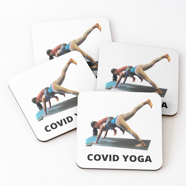 Item preview, COVID Yoga - Black designed and sold by ryanwfraser.