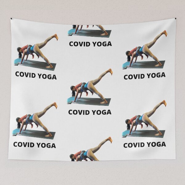 Item preview, COVID Yoga - Black designed and sold by ryanwfraser.