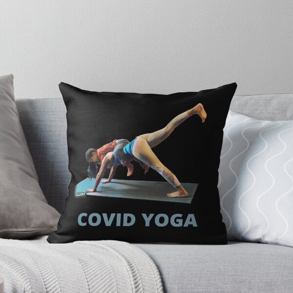 Item preview, COVID Yoga - Light Blue designed and sold by ryanwfraser.