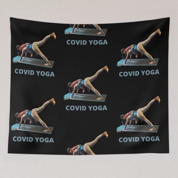 Item preview, COVID Yoga - Light Blue designed and sold by ryanwfraser.