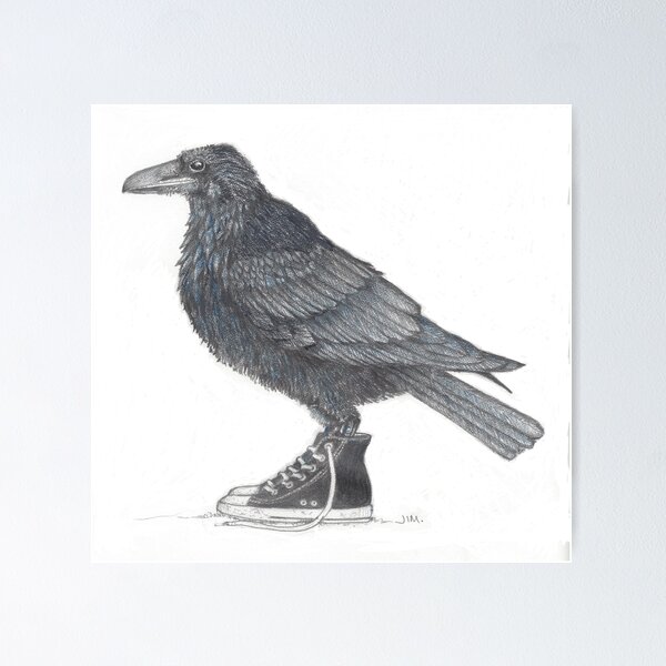 Item preview, Raven in hightops designed and sold by JimsBirds.