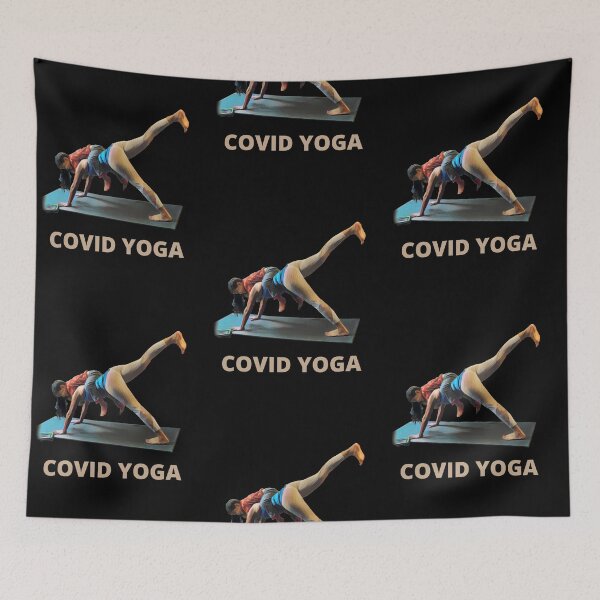 Item preview, COVID Yoga - Cream designed and sold by ryanwfraser.