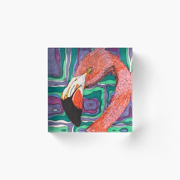 Flamingo Acrylic Block