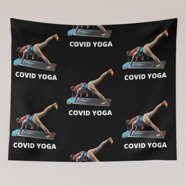 Item preview, COVID Yoga - White designed and sold by ryanwfraser.
