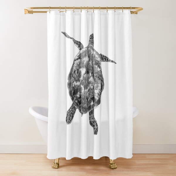 Jacki the Turtle Shower Curtain