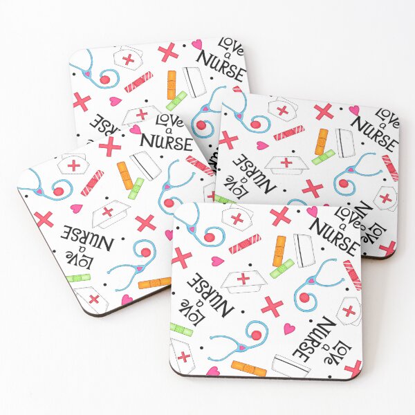 Item preview, Love A Nurse Pattern White designed and sold by phyllisdobbs.