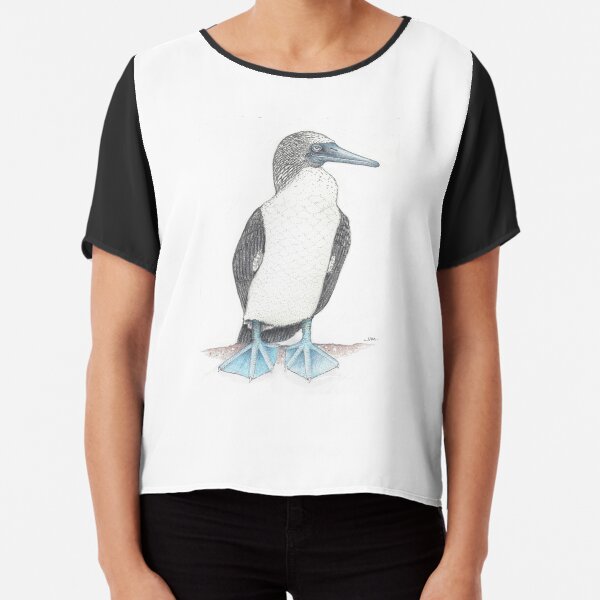 barefooted blue footed booby Chiffon Top